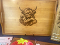 Sassy Highland Cow Serving Tray
