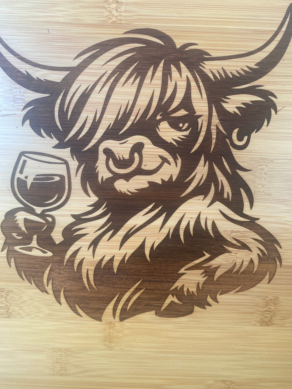 Sassy Highland Cow Serving Tray