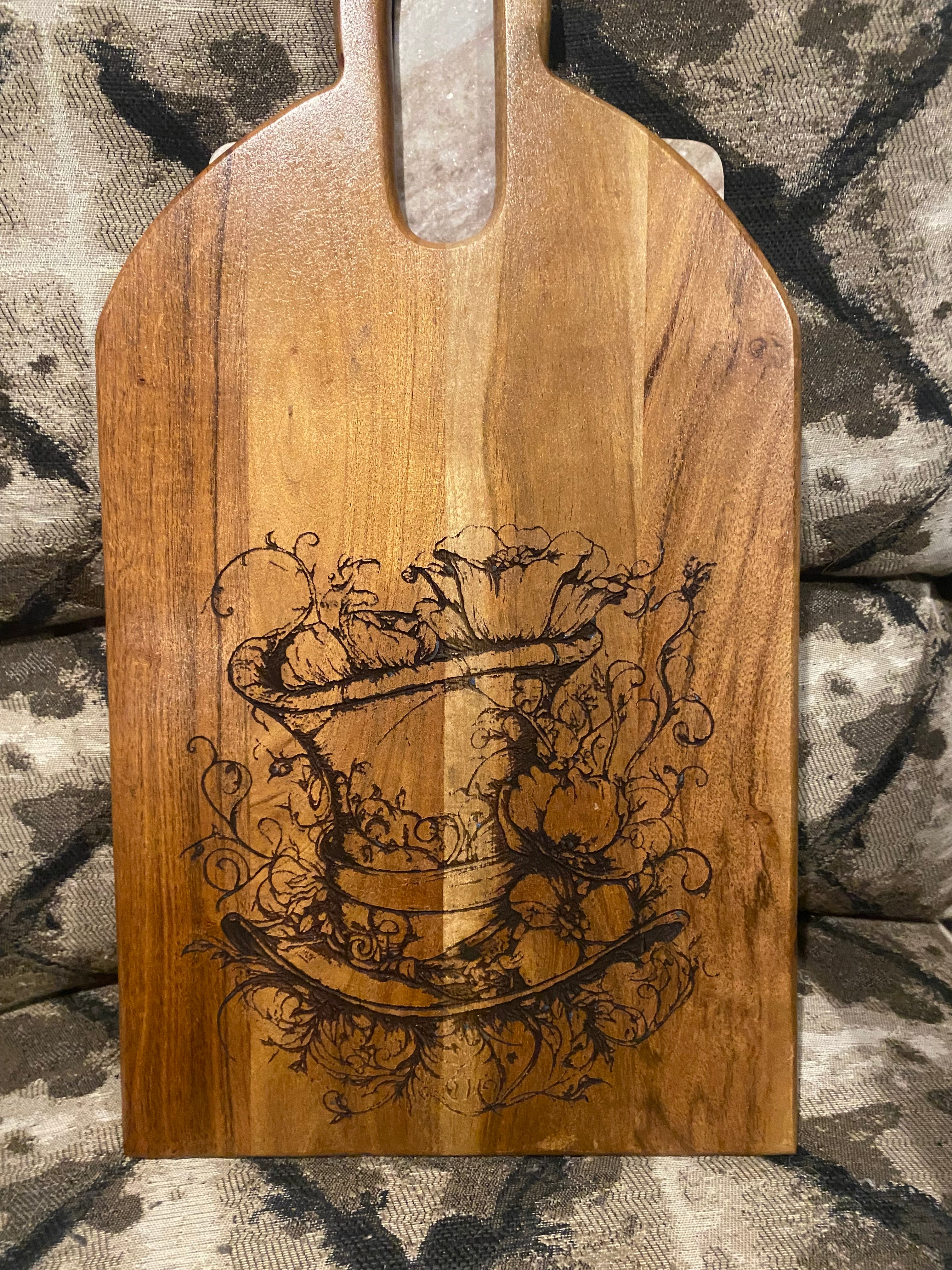 Mad Hatter Acacia Cutting Board